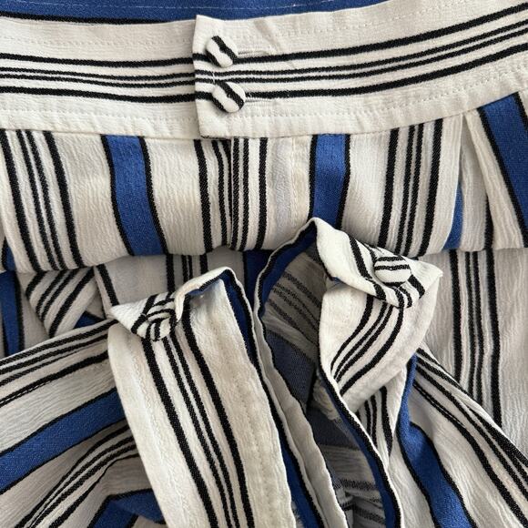 PHILOSOPHY DI LORENZO SERAFINI Crepe Trousers Striped IT42 US 6 - Picture 12 of 15